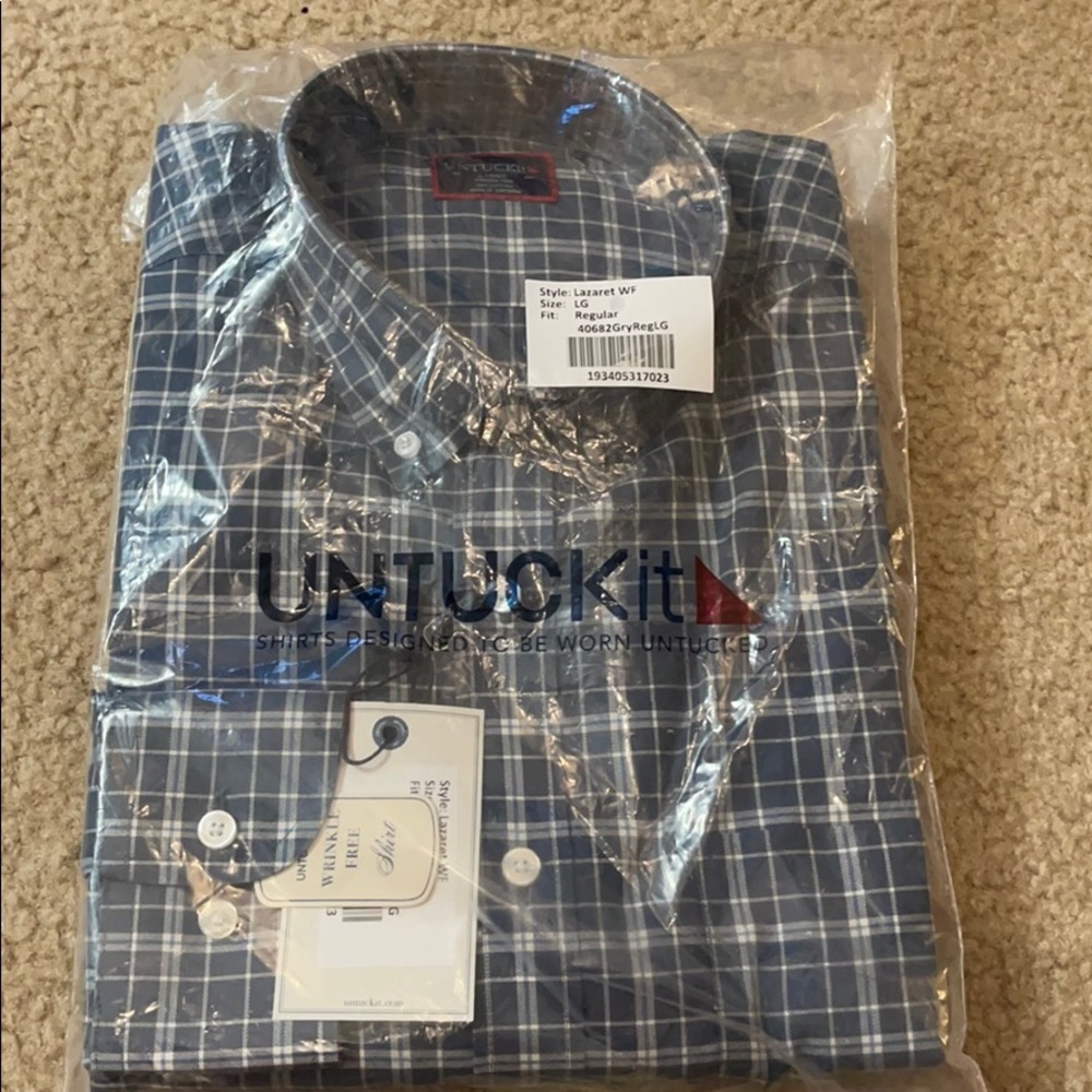 New men’s large Lazaret WF untuckit shirt